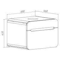 Тумба под раковину Runo Ницца 60 Белая арт-00-00002122 — фото 5, Тумбы под раковину
