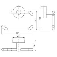 Держатель туалетной бумаги Rav Slezak Colorado Хром арт-COA0401 — фото 2, Держатели туалетной бумаги