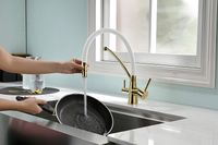 Товар: Смеситель для кухни Paulmark Siegen Золото Белый арт-Si213111-Gw - фото 6 Смеситель для кухни Paulmark Siegen Золото Белый арт-Si213111-Gw — фото 6, Смесители для кухни