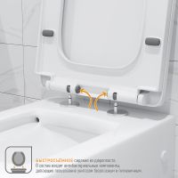 Унитаз моноблок Grossman Cristal с бачком и сиденьем Микролифт арт-GR-4493 — фото 7, Напольные унитазы