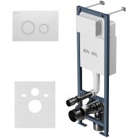 Комплект унитаза с инсталляцией AM.PM Sense FlashClean с сиденьем Микролифт и Белой глянцевой клавишей смыва арт-IS110101.741701 — фото 12, Комплекты унитаз + инсталляция