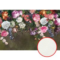 Фреска Ortograf Цветы 33966 Фактура флок FLK Флизелин (4*2,7) Зеленый/Разноцветный, Цветы арт-33966 (флок FLK) — фото 1, Фрески