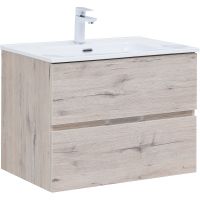 Тумба под раковину Aquanet Алвита New 70 подвесная Дуб веллингтон белый арт-303910 — фото 1, Тумбы под раковину