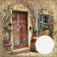 Фреска Ortograf Городской пейзаж 3850 Фактура бархат FX Флизелин (2*2) Бежевый, Город арт-3850 (бархат FX) — фото 1, Фрески