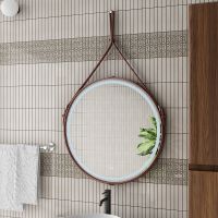 Товар: Зеркало Континент Millenium Brown D 500 с подсветкой с сенсорным выключателем на ремне из натуральной кожи арт-ЗЛП95 - фото 13 Зеркало Континент Millenium Brown D 500 с подсветкой с сенсорным выключателем на ремне из натуральной кожи арт-ЗЛП95 — фото 13, Зеркала в ванную комнату