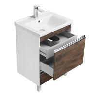 Тумба под раковину Aquaton Капри 60 подвесная Таксония темная арт-1A230101KPDB0 — фото 4, Тумбы под раковину