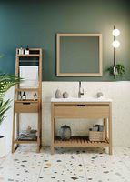 Шкаф пенал Creto Provence 46 Wood арт-9-1050WF — фото 4, Пеналы для ванной комнаты