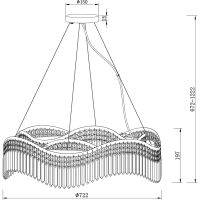 Люстра Maytoni Diamant Crystal Gracia Прозрачная Золото арт-DIA201PL-10G — фото 8, Люстры