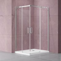 Душевой уголок Vincea Dice 100x100 профиль Хром стекло прозрачное арт-VSS-4D100CL — фото 2, Квадратные душевые уголки