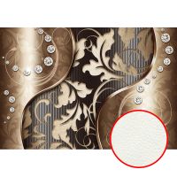 Фреска Ortograf 3D 6663 Фактура флок FLK Флизелин (2,9*2) Коричневый, Абстракция арт-6663 (флок FLK) — фото 1, Фрески