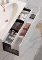 Тумба под раковину Clarberg Elegance 120 подвесная Белая арт-EL0112 — фото 6, Тумбы под раковину