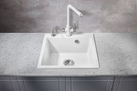 Товар: Кухонная мойка Milacio Murcia 51 Cuarzo Белая арт-MC.77022 - фото 2 Кухонная мойка Milacio Murcia 51 Cuarzo Белая арт-MC.77022 — фото 2, Кухонные мойки