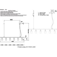 Подвесной светильник Crystal Lux Золото Черный арт-CLT 015C6 L1200 BL-GO — фото 4, Подвесные светильники