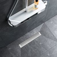 Душевой лоток AM.PM MasterFlow 40 с решеткой Хром матовый Cut Gradient арт-W01SC-P11-040-01SB — фото 8, Душевые лотки