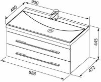 Тумба с раковиной Aquanet Нота 90 подвесная Белая арт-287708 — фото 6, Тумбы с раковиной