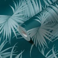 Обои Livingwalls Michalsky 3 Винил на флизелине (0,53*10,05) Бирюзовый, Листья арт-36505-5 — фото 3, Обои для стен