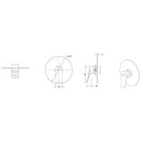 Смеситель для душа Bravat Rhein Хром арт-PB8429564CP-ENG — фото 2, Смеситель для душа