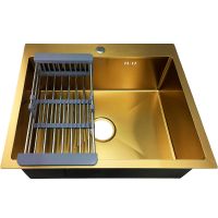 Кухонная мойка Fabia 60х50 Золото арт-60503Z — фото 1, Кухонные мойки