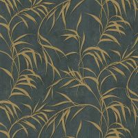 Обои Marburg Urban Elegance Винил на флизелине (1,06*10,05) Черный/Золото, Листья/Штукатурка арт-34239 — фото 2, Обои для стен