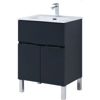 Тумба под раковину Aquanet Алвита New 60 Антрацит арт-277547 — фото 8, Тумбы под раковину