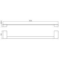 Полотенцедержатель Rav Slezak Nil Золотистый крацованный арт-NLA0701/50ZK — фото 2, Полотенцедержатели