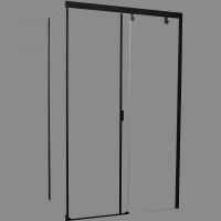 Душевой уголок Ceruttispa Marbella 120B 120x80 R 7910 профиль Черный стекло прозрачное арт-MARBELLA 120B R — фото 4, Прямоугольные душевые уголки