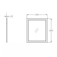 Зеркало Opadiris Омега 75 Белое матовое арт-00-00007362 — фото 5, Зеркала в ванную комнату