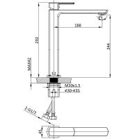 Смеситель для раковины Vincea Next Брашированное золото арт-VBF-1N2BG — фото 3, Смесители для раковины