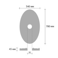 Розетка потолочная Decomaster 780x45x780 мм арт-DR 19 — фото 2, Розетки потолочные
