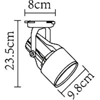 Трековый светильник Artelamp Lyra Белый арт-A6252PL-1WH — фото 4, Трековые светильники