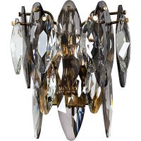 Настенный светильник Divinare Ophelia Прозрачный Дымчатый Латунь арт-7203/17 AP-2 — фото 1, Бра