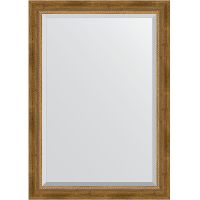 Зеркало Evoform Exclusive 103х73 с фацетом в багетной раме - Состаренная бронза с плетением 70 мм арт-BY 3458 — фото 1, Зеркала в ванную комнату