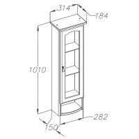 Подвесной шкаф Opadiris Риспекто 30 L Белый матовый арт-00-00006080 — фото 5, Шкафы для ванной