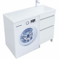 Тумба под раковину Aquanet Вега 110 Белый глянец арт-329123 — фото 2, Тумбы под раковину