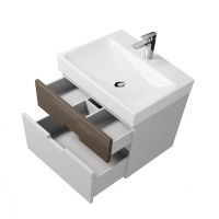 Тумба под раковину Creto Malibu 60 подвесная Capuchino Soft арт-7-1077CapS — фото 3, Тумбы под раковину