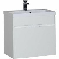 Тумба с раковиной Aquanet Латина 70 подвесная Белый глянец арт-212834 — фото 1, Тумбы с раковиной