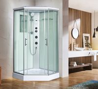 Душевая кабина WeltWasser WW500 Nesse 1004 100x100 профиль Хром стекло прозрачное арт-10000003285 — фото 2, Душевые кабины