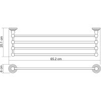 Полка для полотенец WasserKRAFT Ammer Хром матовый арт-K-7011 — фото 3, Полки для полотенец