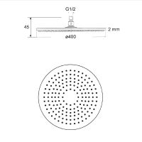 Верхний душ Migliore Rimini Хром арт-29661 — фото 2, Верхние души
