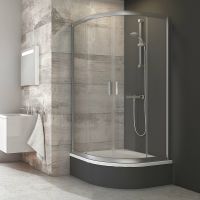 Душевой уголок Ravak Blix BLCP4-80 Sabina 80x80 профиль Сатин стекло Transparent арт-3B240U40Z1 — фото 2, Душевые уголки четверть круга