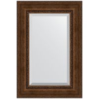 Зеркало Evoform Exclusive 92х62 с фацетом в багетной раме - Состаренная бронза с орнаментом 120 мм арт-BY 3429 — фото 1, Зеркала в ванную комнату