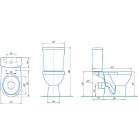 Унитаз компакт Rosa Рим Белый с бачком и сиденьем Микролифт арт-4610119203757 — фото 5, Напольные унитазы
