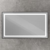 Зеркало BelBagno Kraft 140 с подсветкой Черное с сенсорным выключателем арт-SPC-KRAFT-1400-800-SENS-NERO — фото 1, Зеркала в ванную комнату