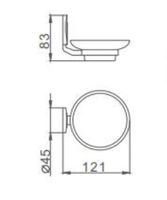 Мыльница Frap F33 Хром арт-F3302 — фото 7, Мыльницы
