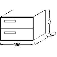 Тумба под раковину Jacob Delafon Rythmik 60 подвесная Квебекский дуб арт-EB1301-E10 — фото 3, Тумбы под раковину