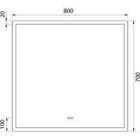 Зеркало Iddis Slide 80 с подсветкой с подогревом Черное c сенсорным выключателем и диммером арт-SLI8000i98 — фото 11, Зеркала в ванную комнату