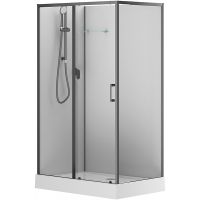 Душевая кабина Aquanet Passion EVO Black 120х80 L без гидромассажа арт-282012 — фото 1, Душевые кабины