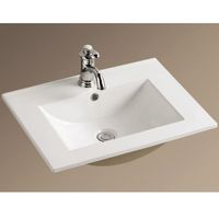 Раковина WeltWasser Deilbach 7506 60 Белый глянец арт-10000003900 — фото 1, Раковины встраиваемые сверху