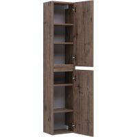 Шкаф пенал Aquanet Нота New 30 подвесной Дуб веллингтон табак арт-334195 — фото 4, Пеналы для ванной комнаты