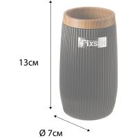 Стакан для зубных щеток Fixsen Black Boom Черный арт-FX-411-3 — фото 3, Стаканы для зубных щеток
